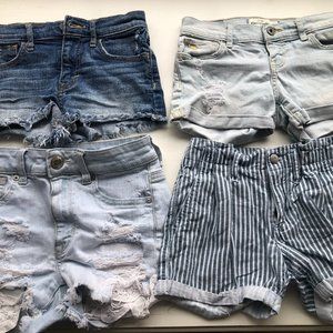 ABERCROMBIE, American Eagle Girls shorts 4 pairs size 10